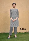 Roohi By Moksh Fox Georgette Chikan Embroidery Kurti With Bottom Orders In India